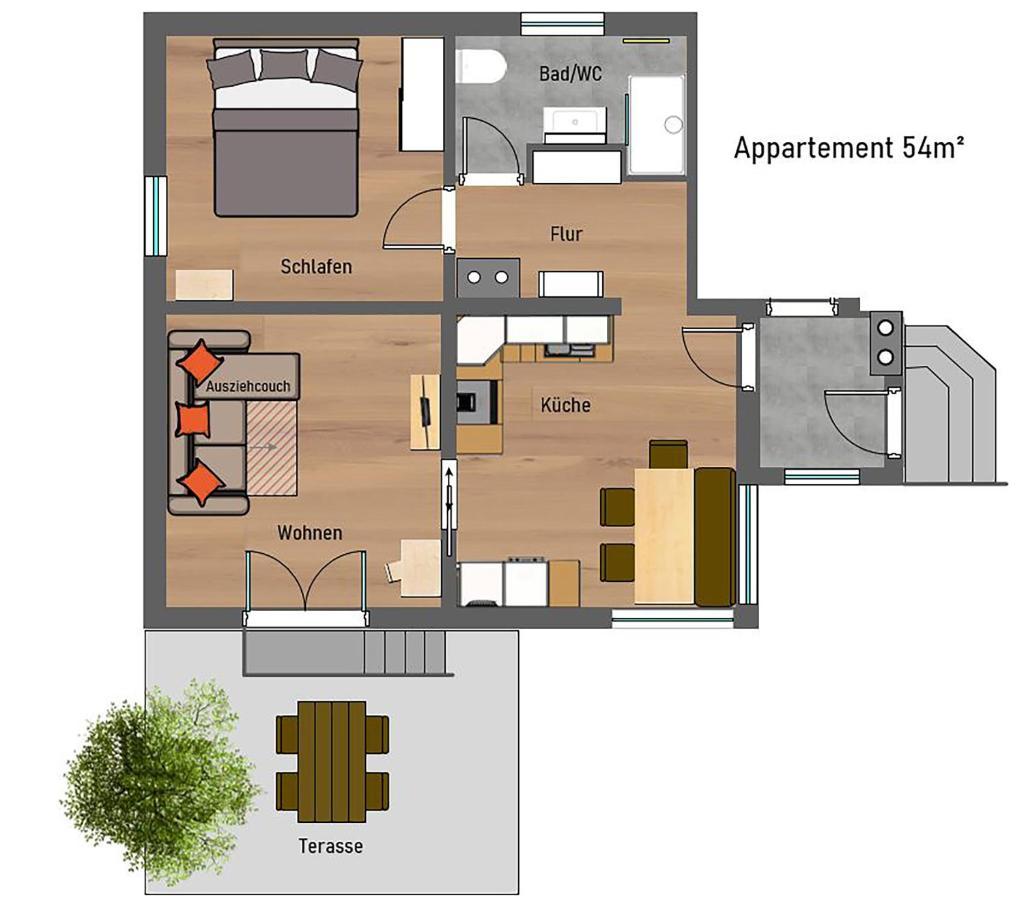 Ferienwohnung Wallner ニーダーンジル エクステリア 写真